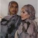 Muslim headscarf Watercolor Series Satin Polyester Cotton Cape Printed Scarf Ethnic Headscarf Women's Scarf 180cm*80cm_viptrois.com