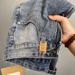 Personalized Scratched Denim Shorts Men's Loose Straight Middle Trendy Brand Piercing Fashion Casual Pentagram Pants_viptrois.com