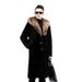Men's Clothing Men's Winter Fur Coat, Hooded Long Imitation Mink Fur Loose Casual Warm Fur Coat_viptrois.com