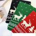 Christmas deer scarf for girls with warm autumn and winter students cute skin bib deer red knit_viptrois.com