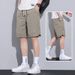 Men's Ice Silk Shorts, Summer Thin, Casual, Loose, Quick-drying Mesh Beach Pants, Worn Over Workwear, Sporty Capri Pants_viptrois.com