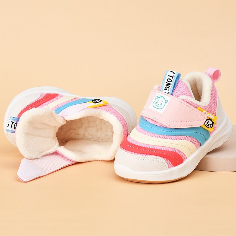 Baby Shoes non slip warm plus velvet baby winter soft sole shoes men and women_viptrois.com