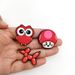 Red Series Cute Cartoon Shoes Flower Decoration Buckle Soft Glue DIY Fun Garden Shoe Accessories_viptrois.com