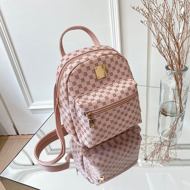 Women's Bags Fashion Printed Women's Bag Casual Backpack Small Schoolbag Handbag Single Shoulder Crossbody Mobile Phone Bag Small Bag_viptrois.com
