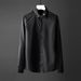 Men's Slim Fit 3D Embroidered Bee Long Sleeve Shirt Spring Casual Cotton Blend Trendy Wrinkle Free Black White Striped Pure Color_viptrois.com