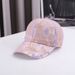 Lace flower Korean version baseball cap women's spring and summer breathable wide eaves shade cap_viptrois.com