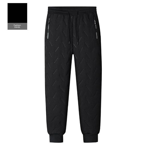 Men's Fleece-Lined Winter Pants Waterproof Windproof Thermal Insulated Cotton Trousers For Cold Weather (Black, Grey, Straight, Slim Fit) (L To 7XL)_viptrois.com