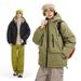 Men's Utility Workwear Jacket – Multi-Pocket Winter Coat, Streetwear Bomber With Detachable Hood & Reinforced Stitching_viptrois.com