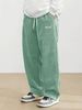 Men's Corduroy Casual Pants High Street Fashion Retro Straight Trousers Black Blue Mid Waist Drawstring Shorts_viptrois.com
