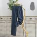 Men's Clothing Pure Linen Men's Trousers Summer Thin Full Linen Trousers Men's Casual Trousers Loose Straight Drape Wide Leg Trousers_viptrois.com