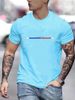 Men's Fashion Short-sleeved T-shirts Summer Slim-fit Pure Cotton Printed T-shirts Trendy Casual Versatile Tops_viptrois.com