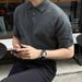 Men's Breathable Short Sleeve Polo Shirt – Relaxed Fit & Moisture-Wicking (S-2XL, Black/White/Beige/Charcoal)_viptrois.com