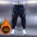 Men's Trendy Fleece Lined Patchwork Casual Pants Spring Autumn Elastic Waist Jogger Leg Slim Fit Sporty Versatile Bottoms_viptrois.com