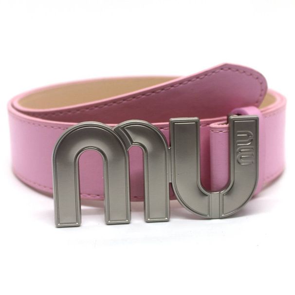 Women's Belts Mu Letter High End Fashion Versatile Men And Women Belts With Dress Jeans Belt_viptrois.com