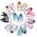 Front lace up canvas casual baby soft sole sequin walking shoes 2479_viptrois.com