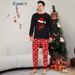 Christmas Santa hat alphabet Snowflake Christmas family suit printed home dress pajamas_viptrois.com