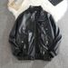 Pulse Pulse American Flight Jacket PU Cool Street Style Motorcycle Sheepskin Textured Coat Men's Autumn Winter Trendy Brand Thick_viptrois.com