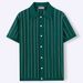 Men's Clothing Summer New Short Sleeved Striped Sweater Fashion Cardigan Knitted Polo Shirt_viptrois.com