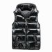 Men's Bright Face Down Cotton Vest Korean Trendy Winter Sleeveless Coat Thick Polyester Warm Casual Vest For Men_viptrois.com