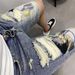 Men's Clothing Fashionable And Stylish Personalized Embroidered Denim Shorts Slim Fitting Skinny Pants Summer Thin Style Ripped Shorts_viptrois.com