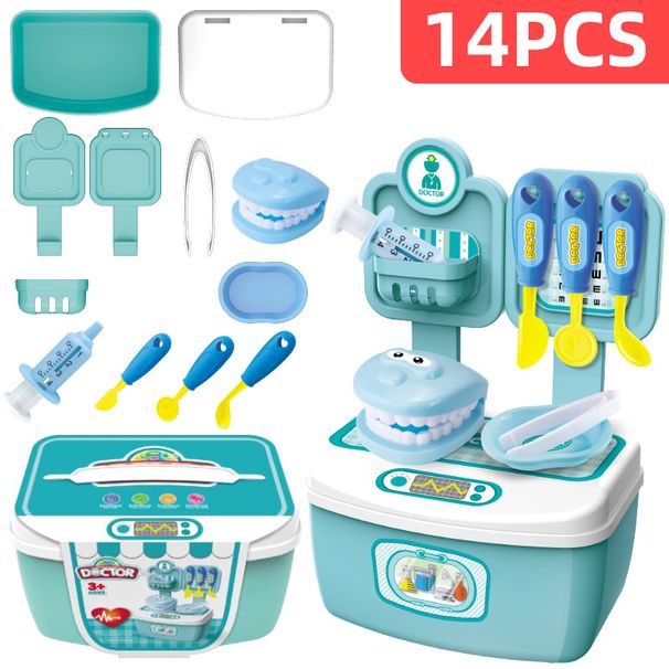 Cross Border Children's Pretend Kitchen Toy Set Educational Doctor Storage Box Boy Girl Toy Gift_viptrois.com