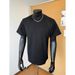 Summer Air Cotton Shoulder Short Sleeved Men's American Small Collar Threaded Splicing Casual T-shirt_viptrois.com