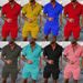 Men's Knit Polo & Shorts Set - Zipper Lapel Casual Short Sleeve Outfit_viptrois.com