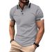 Spring Summer Men's New Sports Korean Casual Trend Slim Fit Short Sleeved Silk Cotton Collar Solid Color T-shirt POLO Shirt Polo T Shirts Top Trendy_viptrois.com