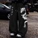 Men's High Street Hip Hop Trendy Casual Pants Loose Fitting Straight Leg Versatile Trousers for Summer_viptrois.com