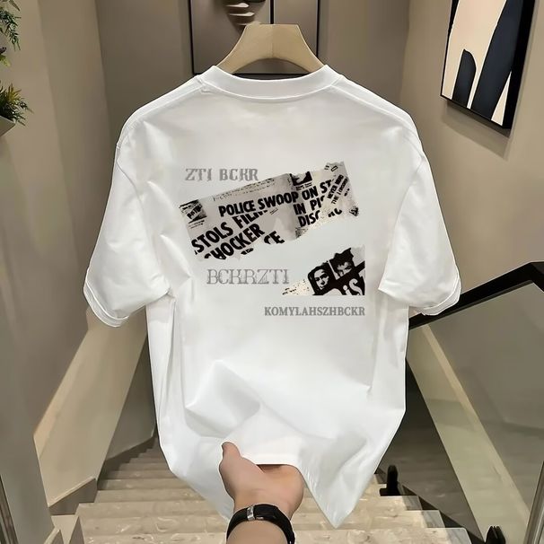 Men's Clothing 2025 Summer New Couple T Shirts Loose Casual Tops For Men_viptrois.com
