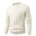 Men's Clothing Men's Jacquard Knit Sweater - Slim Fit Winter Pullover With Embossed Pattern_viptrois.com