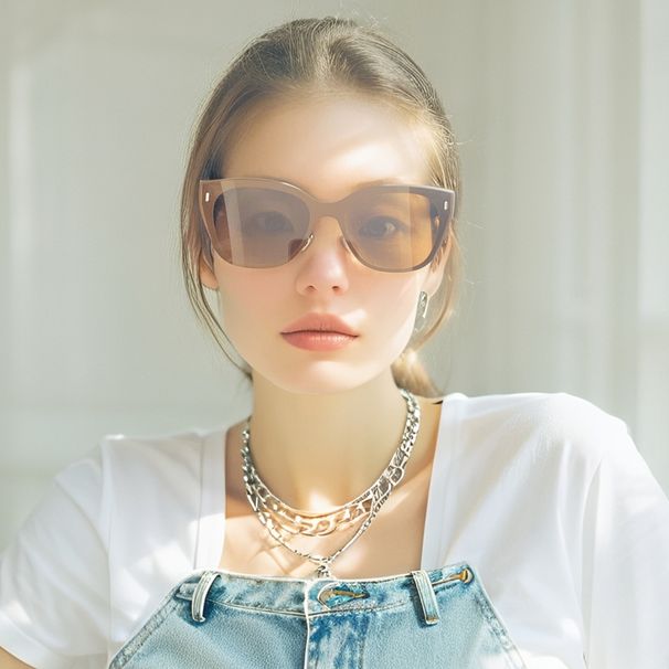 Cat Eye Frame Retro Modern Sunglasses For Men And Women Summer All Match Classic Street Shooting Driving Seaside Vacation Protection_viptrois.com