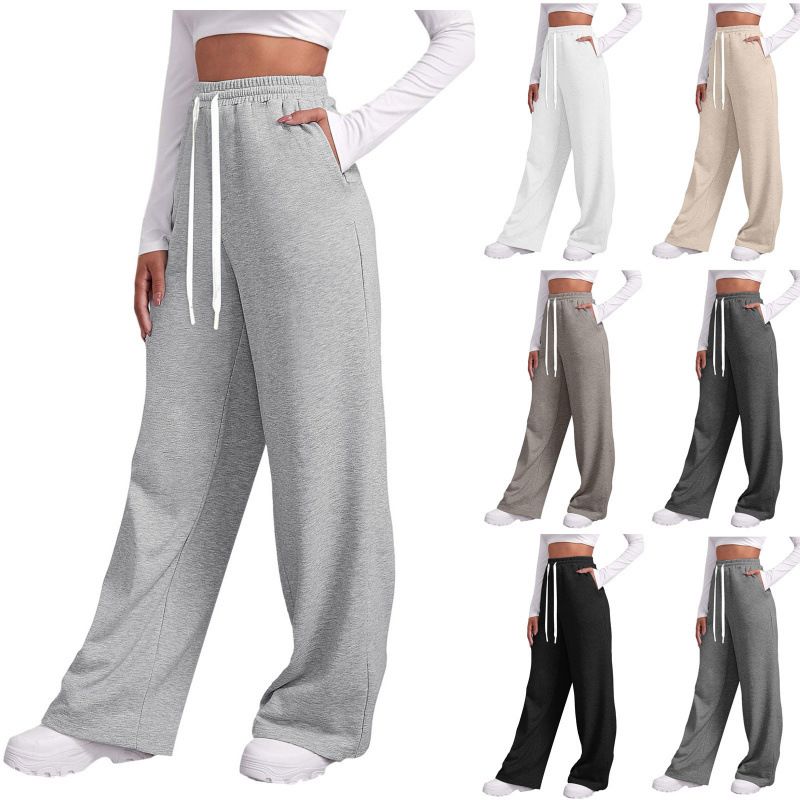 Men's Clothing Wide Leg Sweatpants High Waisted Casual Pants_viptrois.com