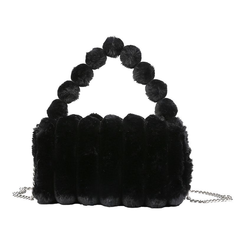 Women's Bags Women's Small Square Bag Autumn And Winter New Fashion Pillow Bag Stylish Handbag Textured Plush Shoulder Crossbody Bag_viptrois.com