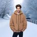 Men's Clothing Youth Hooded Fleece-Lined Hooded Sweatshirt, Winter Sherpa Pullover Jacket With Double-Sided Plush, Slim Fit Zip-Up Casual Streetwear_viptrois.com