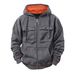 Men's Fleece Lined Zip Up Hoodie With Multiple Pockets - Winter Warm Pullover For Casual & Outdoor Activities_viptrois.com