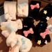 Cartoon Star Small Bone Five Finger Gloves Women In Winter, Cute Plush, Thick Warm, Hanging Neck For Cycling, Windproof_viptrois.com