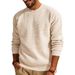 Men's Waffle Knit Sweater – Breathable Textured Pullover With Relaxed Fit For Casual Comfort_viptrois.com