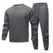Men's Sherpa-Lined Sweatsuit Set – Winter Thermal Round Neck Hoodie & Joggers, Thickened Fleece-Lined Casual Outfit For Streetwear & Lounge_viptrois.com