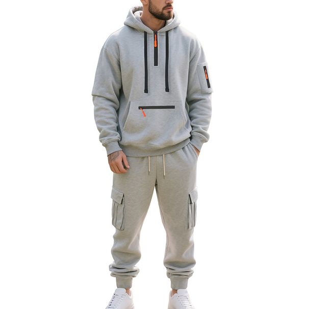 Men’s Heavyweight Fleece-Lined Workwear Set – Winter Casual Hooded Jacket & Pants (Sizes M-XXXL)_viptrois.com