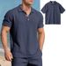 Unbeatable Quality Summer Men's British Style Loose And Trendy Breathable Linen Casual Collar Button Polo Shirt Short Sleeved_viptrois.com