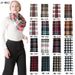 Unisex Autumn and winter women's warm colorful check double-sided fringe check scarf_viptrois.com
