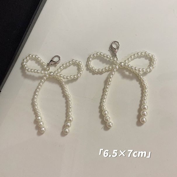 Elegant Pearl Bow Shoe Clips With Tassels & Rhinestones - Fashionable Korean-Style Shoe Accessories For Women_viptrois.com