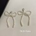 Elegant Pearl Bow Shoe Clips With Tassels & Rhinestones - Fashionable Korean-Style Shoe Accessories For Women_viptrois.com