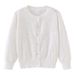 2025 Girls Cotton Hollow Cherry Knitted Cardigan Jacket Children's Sweater Sunscreen Air Conditioning Shirt Summer Thin_viptrois.com