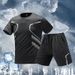 Men's Clothing Sports Suit Men's Quick Drying Clothes Ice Silk T Shirt Short Sleeved Running Summer Jersey Fitness Clothes New Badminton Clothes_viptrois.com