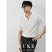 Men's Short Sleeve V-Neck Knit Polo Shirt - Breathable Seagull Collar Business Casual Summer Top_viptrois.com