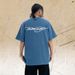 Embroidery American Style Printed Short Sleeve Men's New T-Shirt Women's Loose Fit Couple High Street_viptrois.com