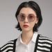 Fashionable Internet Celebrity Same Style Polarized Sunglasses For Women 6114 Korean Round Frame Sunglasses_viptrois.com