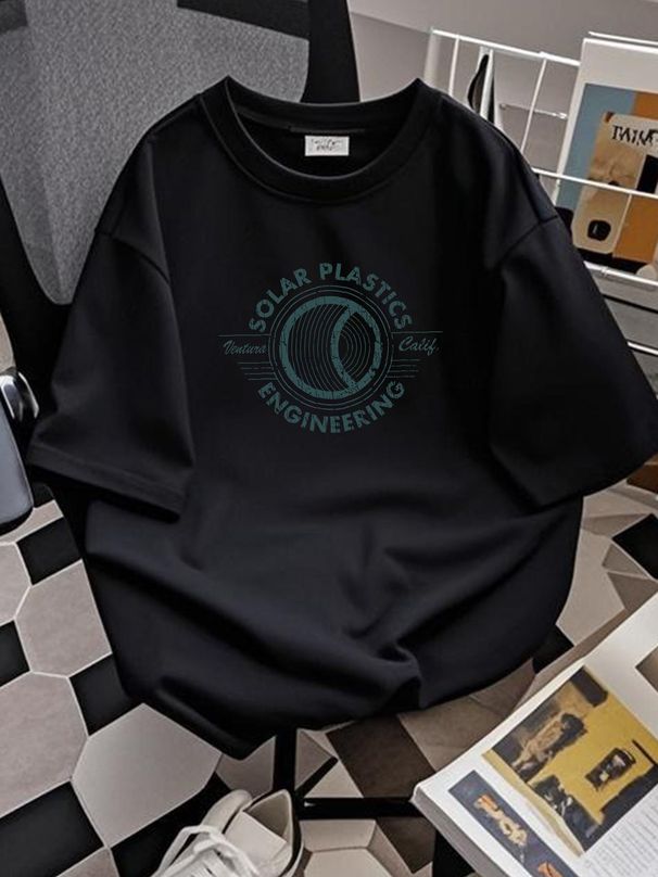 Solar Plastics Engineering 1969 Vintage Men's T-Shirt Versatile Breathable Homme Slightly Designer Clothes Casual Streetwear Soft Stretched Unisex_viptrois.com